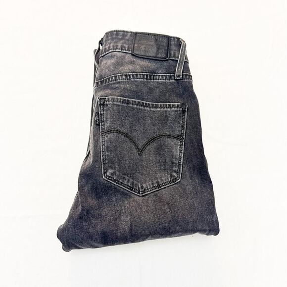 Levi’s 721 High Rise Skinny Charcoal Black Denim Jeans Size 26 - Picture 1 of 9